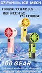 Yellow 100-Speed Mecha Handheld Fan | USB Rechargeable High-Speed Mini Fan | Powerful & Silent | Lightweight 150g with 6-8 Hour Battery Life