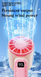 Pink 100-Speed Mecha Handheld Fan | USB Rechargeable High-Speed Mini Fan | Powerful & Silent | Lightweight 150g with 6-8 Hour Battery Life