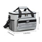 Grey 18L Large Capacity Outdoor Insulated Cooler Bag - Portable Picnic Ice Pack with Shoulder Strap