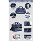 Dark Blue 18L Large Capacity Outdoor Insulated Cooler Bag - Portable Picnic Ice Pack with Shoulder Strap