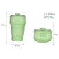 2 Pcs Green Collapsible Silicone Coffee Cup - Portable, Food-Grade, Microwave & Freezer Safe Travel Mug(Combination pack of the same color)