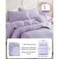 4 Packaging Purple Disposable Travel Bedding Set - Waterproof & Clean, Soft Non-Woven Fabric, 4 Pieces Set for Twin Beds