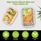 3-piece Set (Red + Yellow +Green) Collapsible Silicone Food Storage Containers Set - 350ML, 500ML, 800ML | BPA-Free, Microwave, Dishwasher & Freezer Safe | Foldable & Portable Bento Boxes for Travel & Outdoor