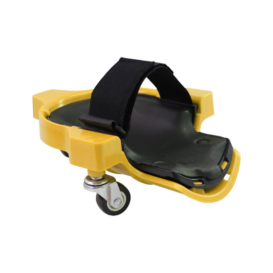 1 Pair Set Yellow Multi-Function Knee Pads with Swivel Wheels for Comfortable Knee Protection - Ideal for Construction, Tiling, Woodworking & More
