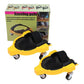 1 Pair Set Yellow Multi-Function Knee Pads with Swivel Wheels for Comfortable Knee Protection - Ideal for Construction, Tiling, Woodworking & More