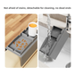 Grey Multi-Function Sofa Cup Holder Tray, Silicone Drink Organizer, Adjustable and Easy-to-Clean Sofa Armrest Storage Box for Drinks, Snacks, and Gadgets