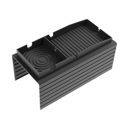 Black Multi-Function Sofa Cup Holder Tray, Silicone Drink Organizer, Adjustable and Easy-to-Clean Sofa Armrest Storage Box for Drinks, Snacks, and Gadgets