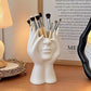 2 Pcs White Elegant Hand-Shaped Brush Holder – Creative Makeup Brush Organizer for Vanity and Desk(Makeup brush not included)