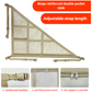 Off White Car Roof Triangular Storage Net - Adjustable Ceiling Organizer for Vehicles