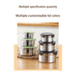 Brown 3-Piece 304 Stainless Steel Food Storage Set with Leak-Proof Lids – Round Design for Fridge and Meal Prep