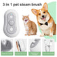 2 Pcs Grey and White 3-in-1 Pet Grooming Steam Brush – Silent, Heated Brush for Fur Removal and Odor Elimination