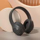 Black Wireless Headphones – 400mAh, 16H Playtime, SD Card & Aux Support