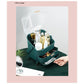 Dark Green Multifunctional Makeup Organizer with Large Capacity and Transparent Design(Makeup is a prop for shooting and is not included)