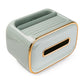 Blue PET Luxury Tissue Box – Multifunctional Desktop Paper Towel Organizer for Home and Living Room