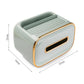 White PET Luxury Tissue Box - Multifunctional Desktop Paper Towel Organizer for Home and Living Room