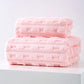 Pink Thickened Coral Fleece Towel Set, Large Bath Towel & Face Towel Combo, Soft & Absorbent Towels for Home Use