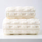 Off White Thickened Coral Fleece Towel Set, Large Bath Towel & Face Towel Combo, Soft & Absorbent Towels for Home Use