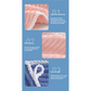Pink Soft Candy Stripe Coral Fleece Bath Towel and Washcloth Set, Ultra Absorbent, Skin-Friendly
