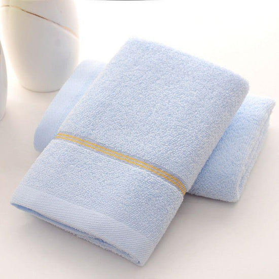 Blue Luxury Soft Cotton Towel Set - 5-Piece Bathroom Towels, Absorbent & Quick-Drying, Gentle for Sensitive Skin
