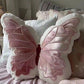 Pink 30cm Butterfly Shaped Throw Pillow - Soft Decorative Cushion with Embroidered Butterfly Design