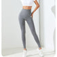 Dark Grey Size XL High-Waisted Butt-Lifting Seamless Yoga Leggings for Women - Knitted Fitness Pants