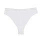 Size M White Comfortable  High-Waisted Thong Underwear - 3-Pack for Everyday Comfort