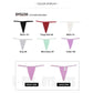 Size XL Minimalist String Thong Underwear - 6-Pack in Black, White, Tango Red, Grey, Mint Green, and Violet