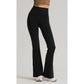 Oil Blue High-Waisted Lycra Yoga Bell-Bottom Pants for Women – Tummy Control & Butt Lifting