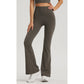 Black High-Waisted Lycra Yoga Bell-Bottom Pants for Women -Tummy Control & Butt Lifting