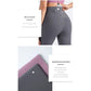Size L Khaki High-Waisted Seamless Yoga Pants for Women - Tummy Control, Butt Lifting & Back Waistband Pocket