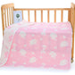 Pink Animal, 6-Layer Muslin Baby Blanket - Soft Cotton Bedding for Infants and Toddlers, 110x110 cm,