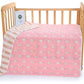 Pink Fish, 6-Layer Muslin Baby Blanket - Soft Cotton Bedding for Infants and Toddlers, 110x110cm