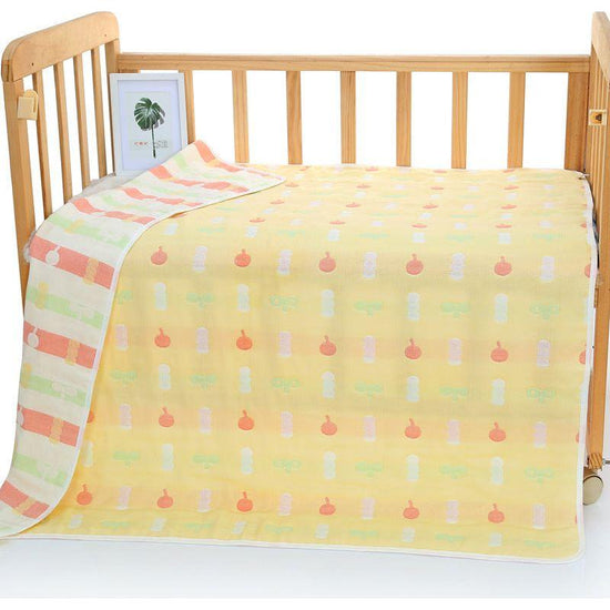 Yellow bean sprouts, 6-Layer Muslin Baby Blanket - Soft Cotton Bedding for Infants and Toddlers, 110x110cm