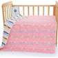 Pink Dog, 6-Layer Muslin Baby Blanket - Soft Cotton Bedding for Infants and Toddlers, 110x110cm