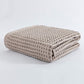 Brown Pure Cotton Waffle Weave Bath Towel - Soft, Absorbent & Extra Large 70x140 cm for Home Use