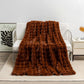 Dark Brown 100*160cm Plush Toscana Rabbit Hair Throw Blanket - Soft Flannel Fleece for All Seasons, Perfect for Couch & Bed