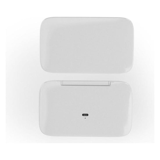 White MR2326C Portable LED Illuminated Makeup Mirror - Foldable Lighted Vanity Mirror with 800mAh Battery