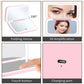 Green MR2326C Portable LED Illuminated Makeup Mirror - Foldable Lighted Vanity Mirror with 802mAh Battery