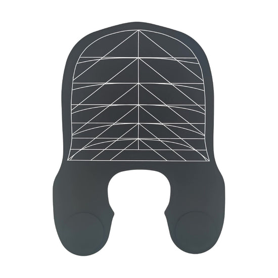 Black Striped Silicone Hairdressing Cape - Extended Oversized Shoulder Pad for Hair Dyeing and Perming