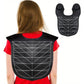 Black Striped Silicone Hairdressing Cape - Extended Oversized Shoulder Pad for Hair Dyeing and Perming