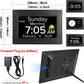 White Crystal Clear 7-Inch Digital Day Clock with Auto Dimming & Voice Assist - Perfect for Seniors