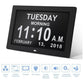 Black 10.1-Inch Digital Clock with Medication Reminders & Multi-Function Alarm - Ideal for Elderly Care