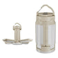 White Foldable LED Camping Lantern with 6 Modes & Type-C Output - 48LED, IPX4 Waterproof, 3 Styles