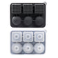 2 PCS Sphere & Square Ice Cube Tray (Black) - Novelty Silicone Ice Maker for Whiskey Cocktails