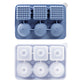 2 PCS Sphere & Square Ice Cube Tray (Blue) - Novelty Silicone Ice Maker for Whiskey Cocktails