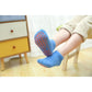 Purple 6-Pairs Adult Non-Slip Trampoline Socks - Colorful Anti-Skid Floor Socks with PVC Grip Dots, 35-42EU
