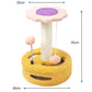 Yellow Bold Flower Cat Scratching Post - Interactive Plush & Sisal Cat Toy with Teaser Balls