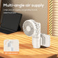 White Portable Multifunctional Clip Fan DQ261 - 1000mAh Battery, 3-Speed, Quiet Cooling for Summer