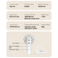 White Portable Multifunctional Clip Fan DQ261 - 1000mAh Battery, 3-Speed, Quiet Cooling for Summer