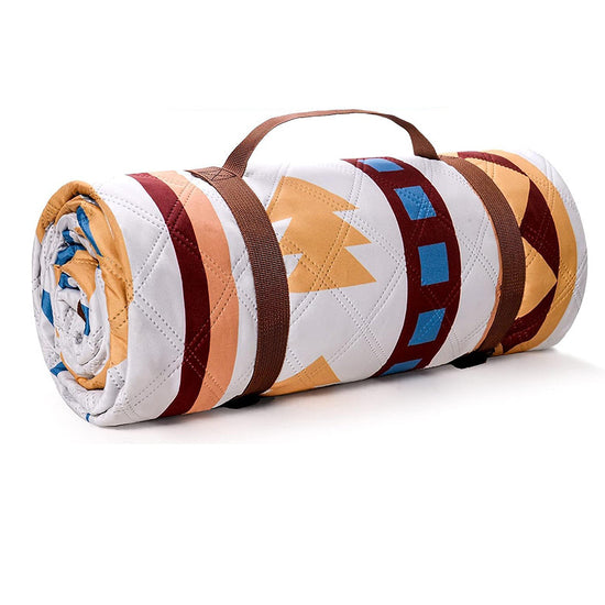 Portable Traditional Pattern Picnic Mat - Lightweight , 200x200cm, with Storage Bag